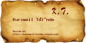 Kurzweil Tünde névjegykártya